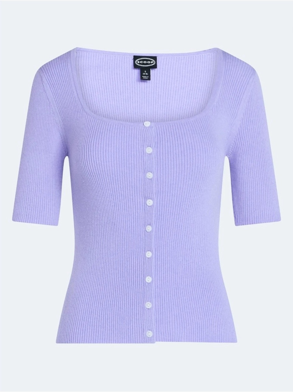 NWT Scoop Square Neckline Cardigan Sweater, XS